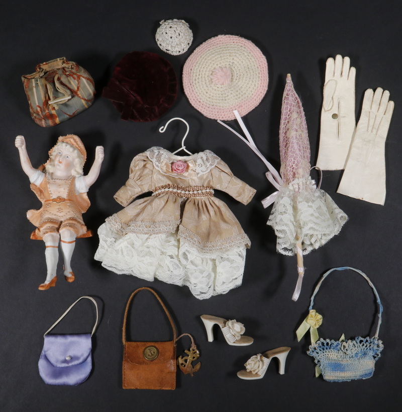 Appraisal: VINTAGE DOLL ACCESSORIES Lot of Pieces of Assorted Apparel and