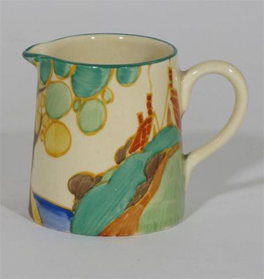 Appraisal: Secrets' a Clarice Cliff Fantasque Bizarre milk-jug painted in colours