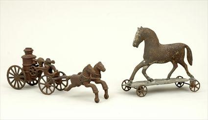 Appraisal: Two Cast-Iron and Sheet-Metal Toys to in