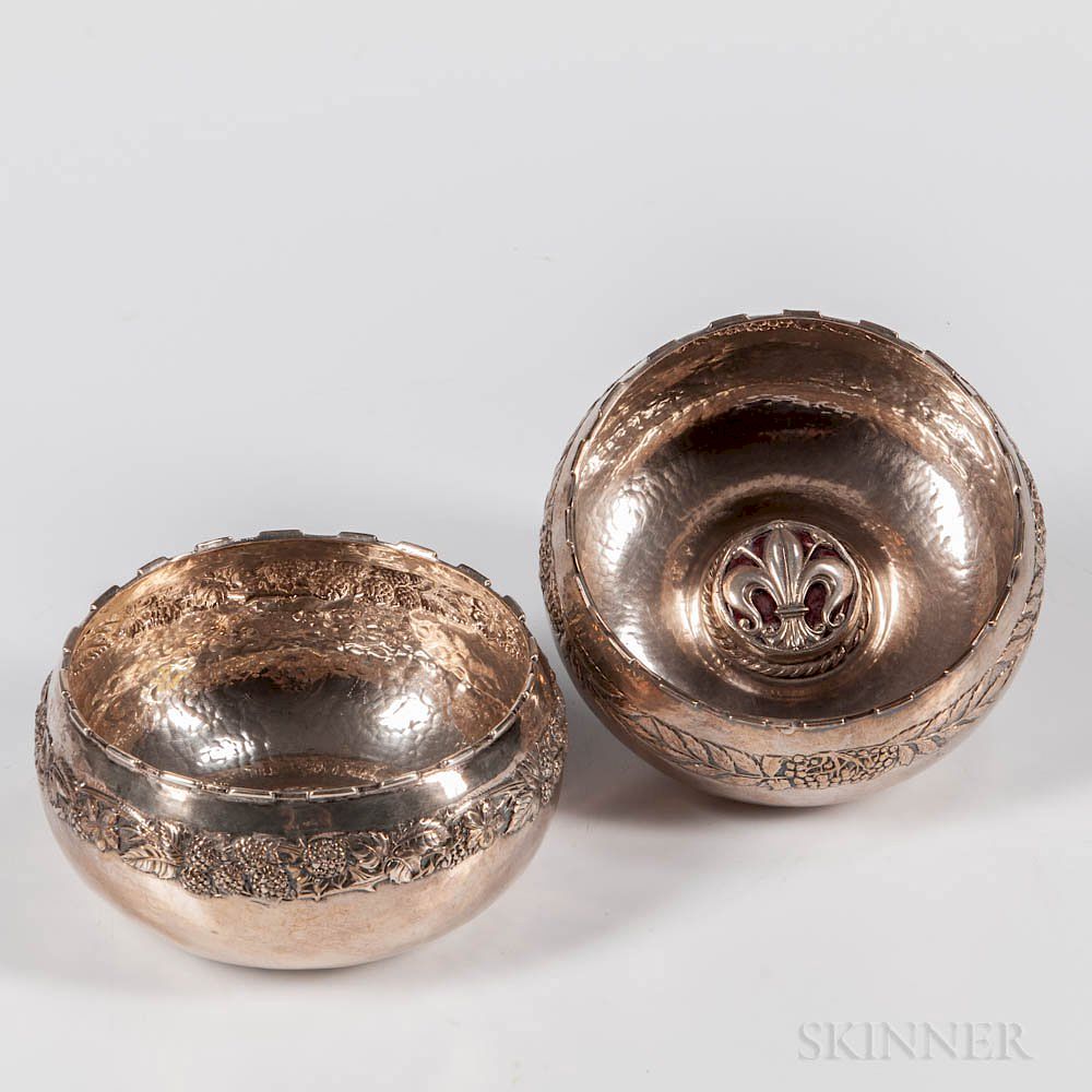 Appraisal: Two George V Sterling Silver Bowls Two George V Sterling