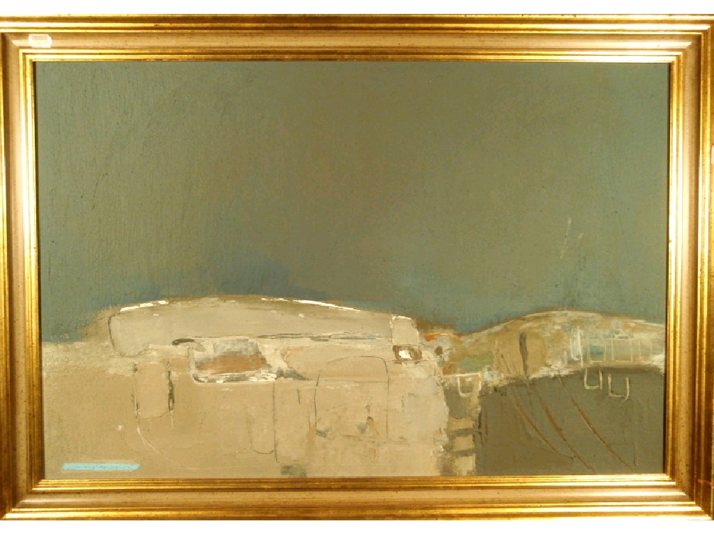 Appraisal: Leslie Goodwin Spanish Hillside I Signed mixed media on board