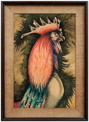 Appraisal: Jean Lurcat gouache French - rooster signed lower right Lurcat