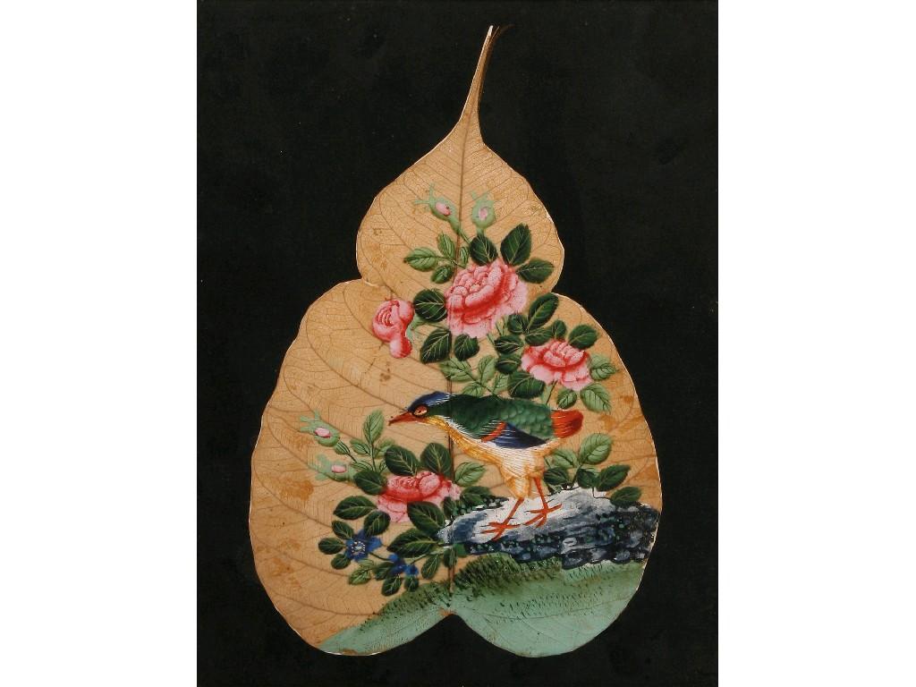 Appraisal: CHINESE SCHOOL A set of six paintings on leaf two