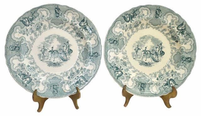 Appraisal: lot of Scarce English Staffordshire salad plates in the Texian