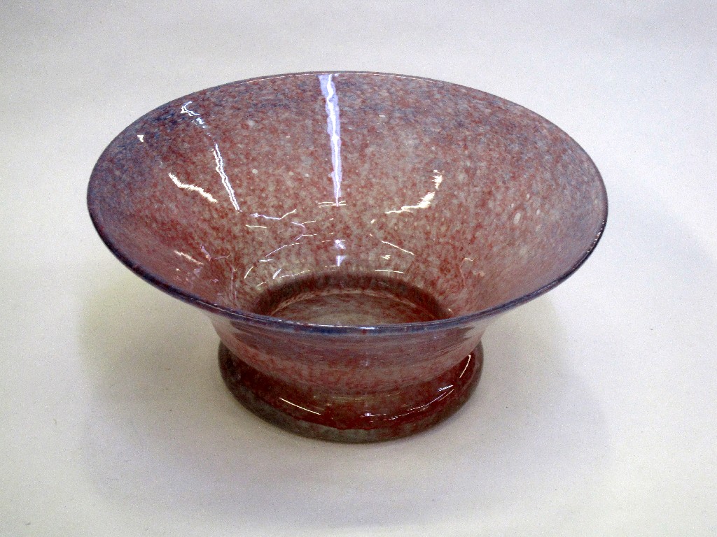 Appraisal: Vasart glass bowl in mottled pink etched mark to base