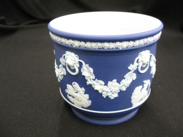 Appraisal: Wedgwood Dark Blue Jasperware Planter lion ring design with floral