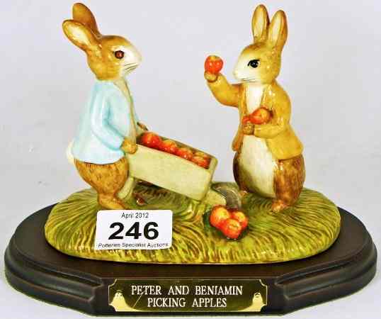 Appraisal: Beswick Beatrix Potter Tableau Figure Peter and Benjamin Picking Apples