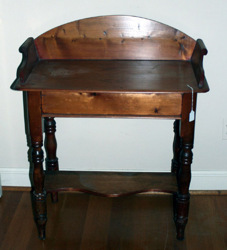 Appraisal: Victorian Pine and Poplar Washstand Late th Century Height in