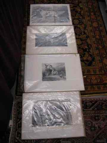 Appraisal: th Century Steel Engravings of Dogs various scenes sizes unframed