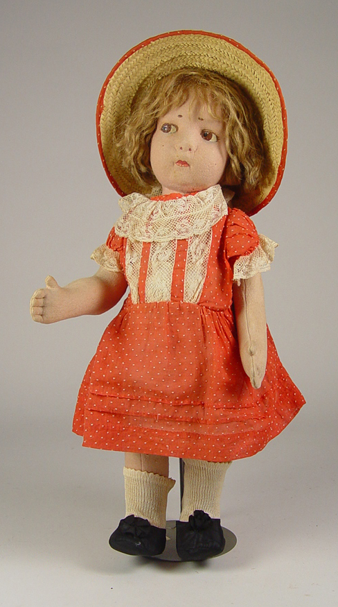 Appraisal: Lenci Girl Doll Circa 's Lenci child girl with brown