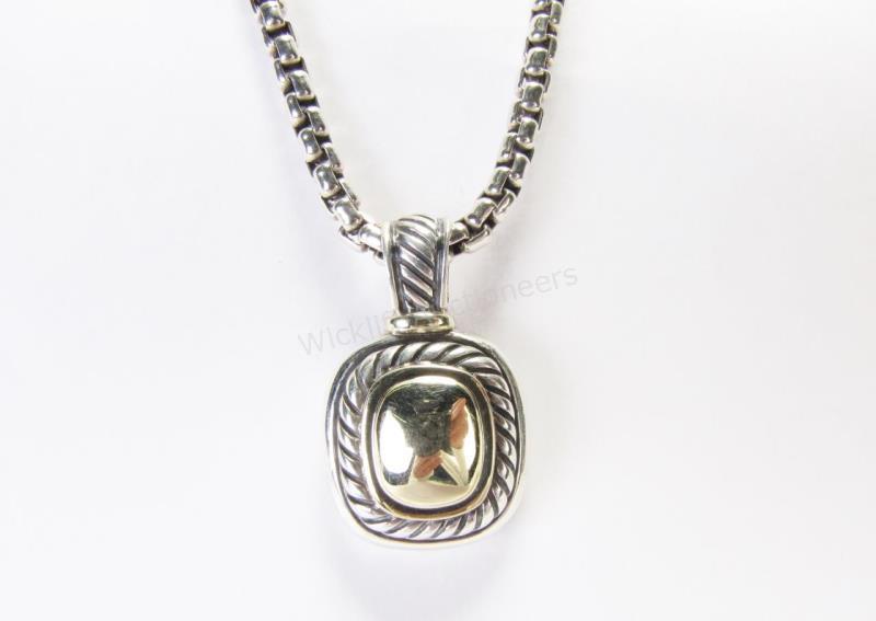 Appraisal: A K yellow gold and sterling silver David Yurman pendant