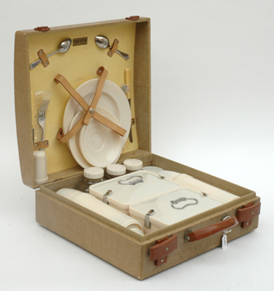 Appraisal: AN ENGLISH BREXTON VINTAGE PICNIC SET Retailed by Harrods London