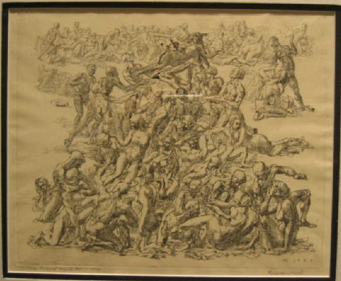 Appraisal: REGINALD MARSH AMERICAN - CONEY ISLAND BEACH etching monogrammed and