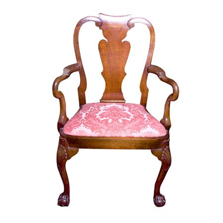 Appraisal: George II Style Mahogany Open Armchair Estimate -