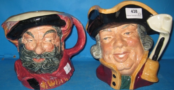 Appraisal: Royal Doulton Large Character Jugs Town Crier D and Falstaff