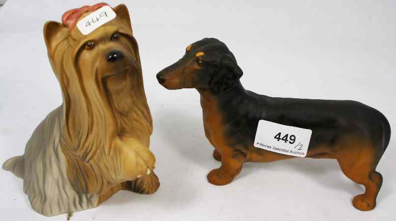 Appraisal: Royal Doulton Dacshund and Beswick Seated Yorkshire Terrier Model