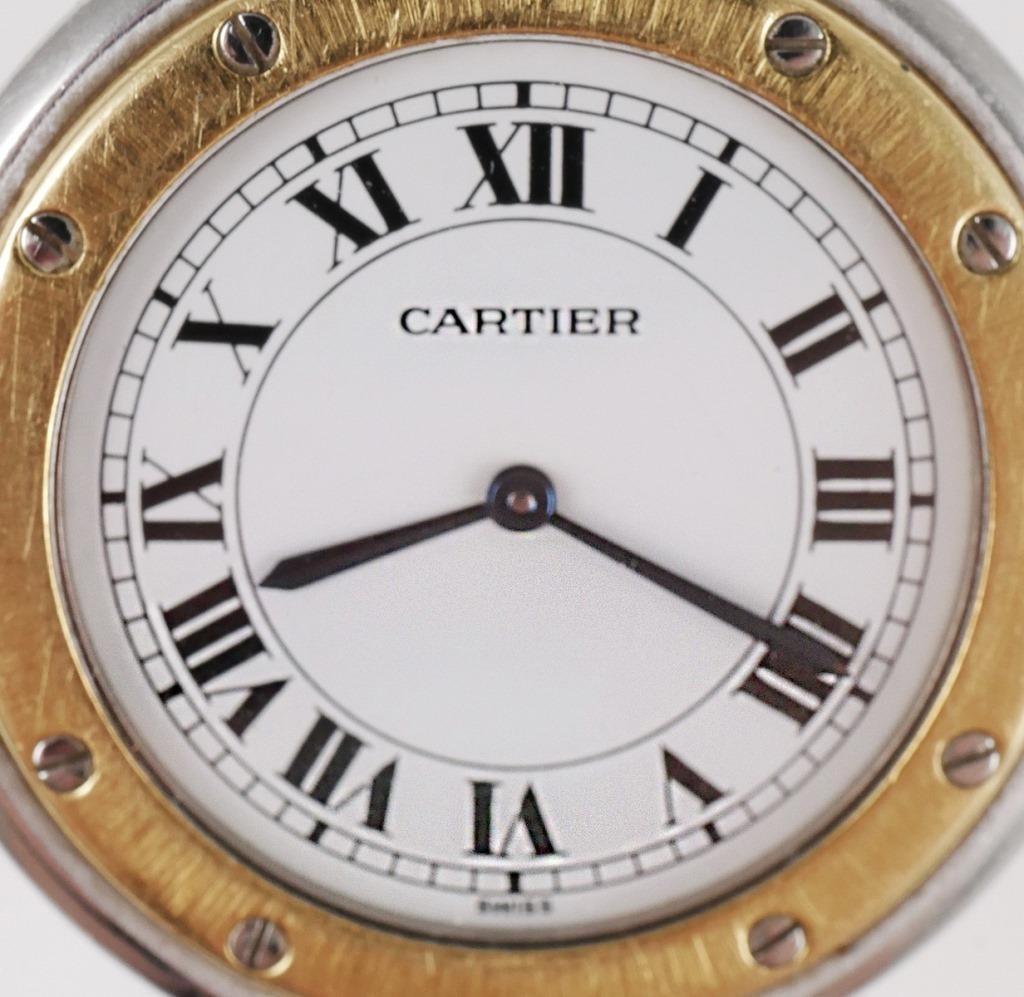 Appraisal: Vintage Cartier Santos Vendome ladies stainless steel case wristwatch with