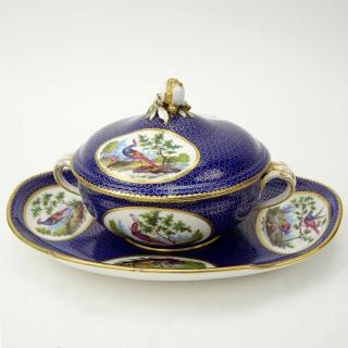 Appraisal: th Century Sevres Porcelain Cobalt Blue and Gilt Ecueille and