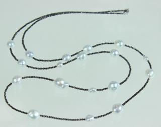 Appraisal: A Ladies Spinel Cultured Pearl Necklace A Ladies Spinel Cultured