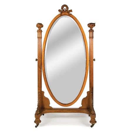 Appraisal: Neoclassical Style Mahogany Cheval Dressing Mirror Estimate -