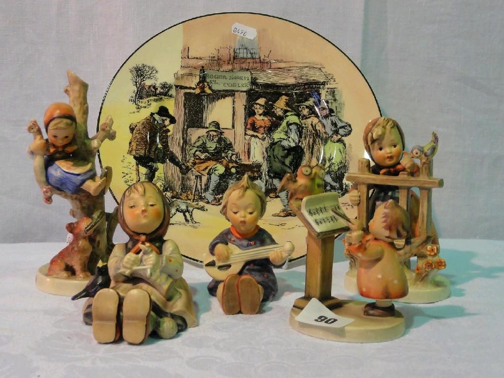 Appraisal: A collection of Hummel figure groups including a little girl