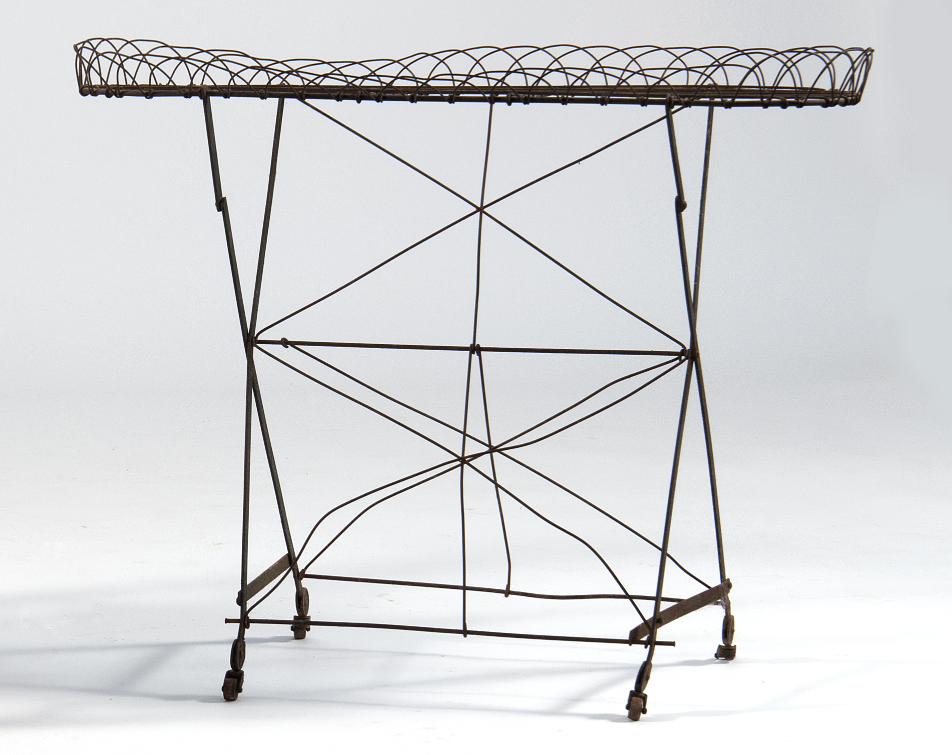 Appraisal: WIRE AND IRON PLANT STAND Late th Early th CenturyHeight