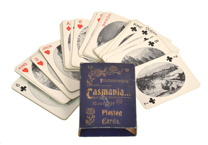 Appraisal: EARLY TH CENTURY PACK OF 'PICTURESQUE TASMANIA' PLAYING CARDS