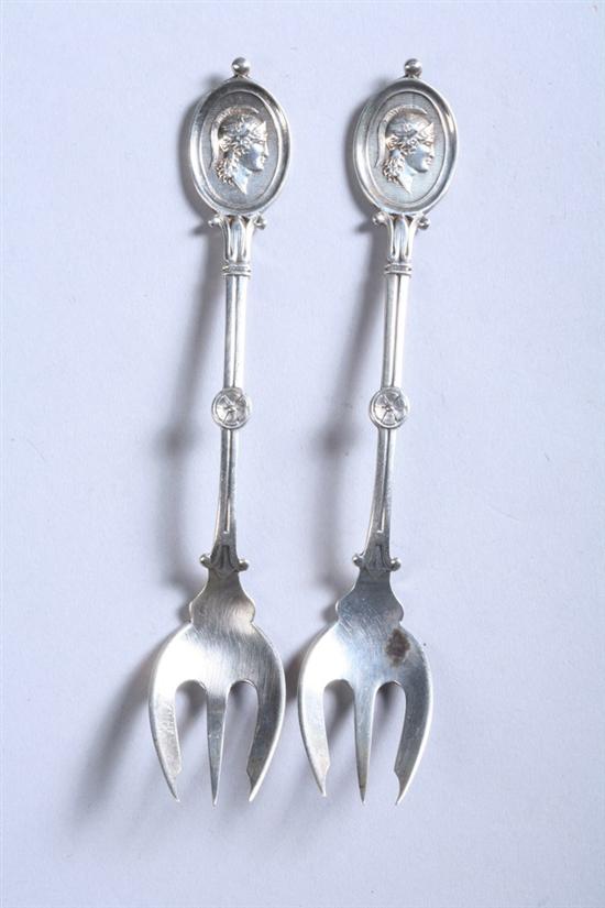 Appraisal: TWELVE J E CALDWELL CO STERLING SILVER ICE CREAM FORKS