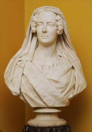 Appraisal: JOHN FRANCIS - BUST OF A YOUNG WOMAN Marble signed