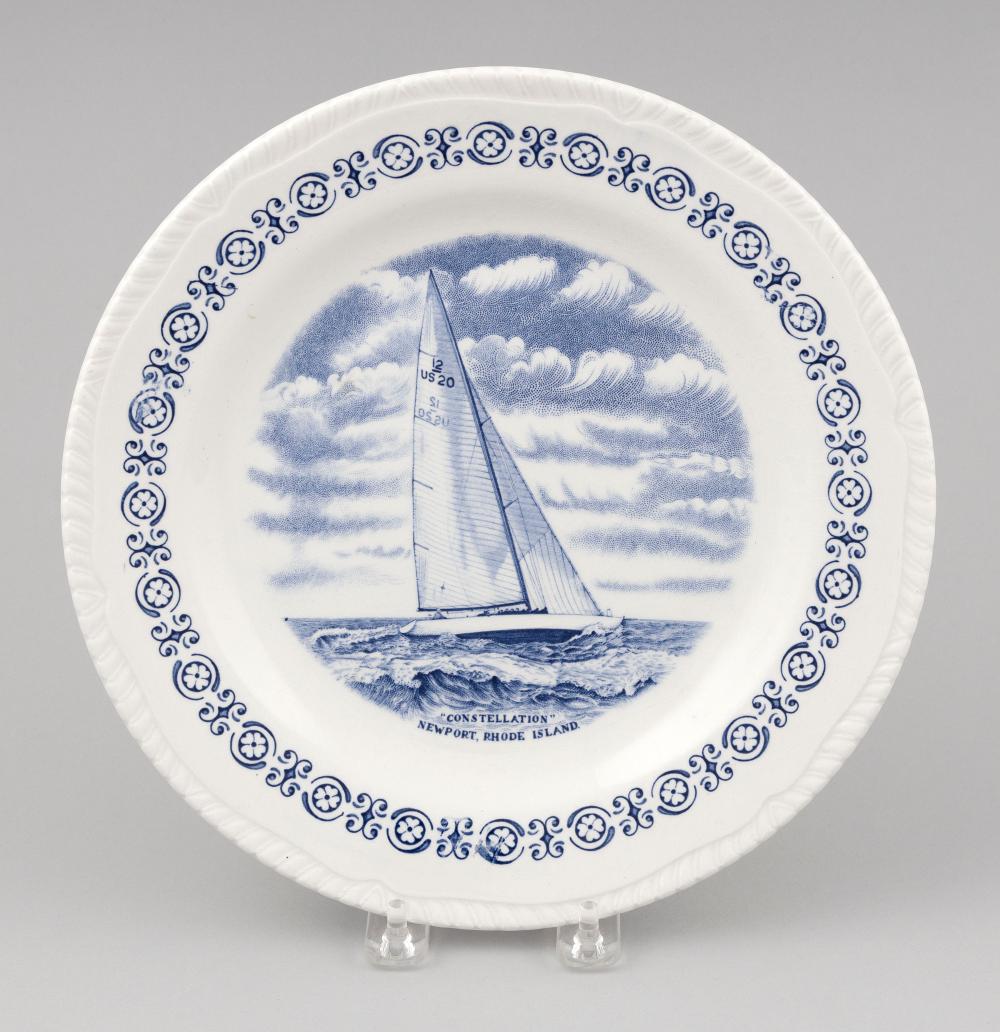 Appraisal: PLATE COMMEMORATING THE AMERICA'S CUP WINNER CONSTELLATION S DIAMETER PLATE