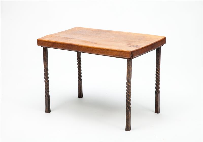 Appraisal: Low Table French c Oak iron x x in From