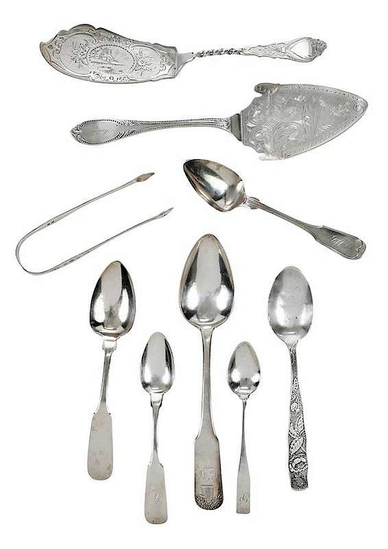 Appraisal: Twenty Pieces Silver Flatware most American mid th century including