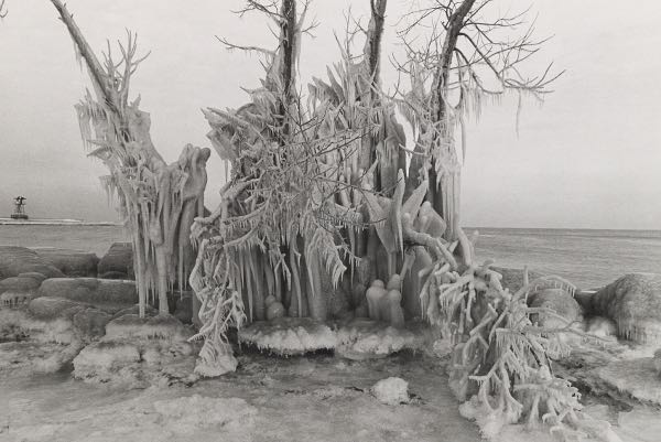 Appraisal: THREE BLACK AND WHITE PHOTOGRAPHS ICE FORMATIONS OF GREAT LAKES