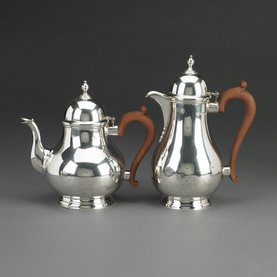 Appraisal: English Silver Teapot and Hot Water Pot Ellis amp Co