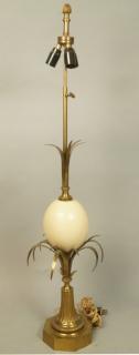 Appraisal: French CHARLES FILS Bronze Table Lamp Regency style with faux