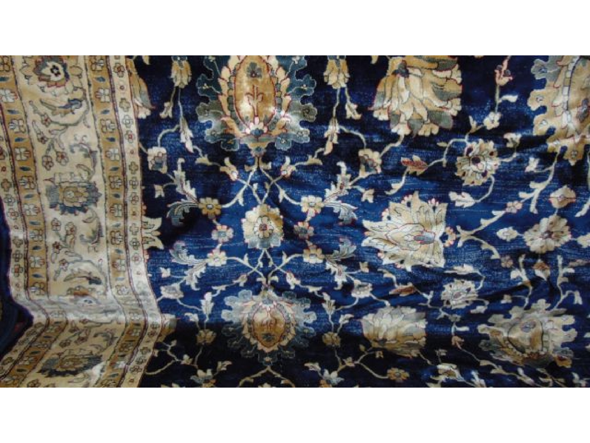 Appraisal: A Blue ground Kashmir carpet Zeigler design x