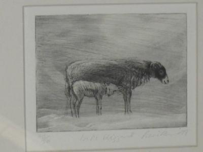 Appraisal: PIERS BROWNE - In the Blizzard etching No of signed