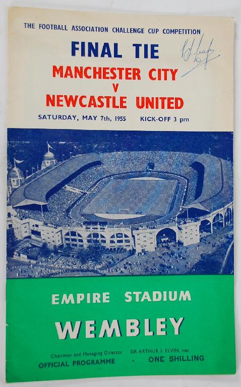 Appraisal: F A CUP FINAL TIE PROGRAMMES MANCHESTER CITY v NEWCASTLE