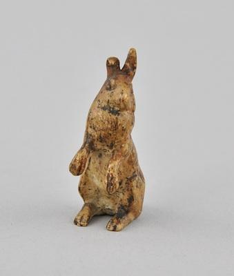 Appraisal: Vienna Bronze Miniature Rabbit Cold painted bronze figurine of a