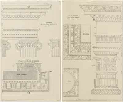 Appraisal: A Pair of Framed Prints After Architectural Illustrations by Jean-Charles