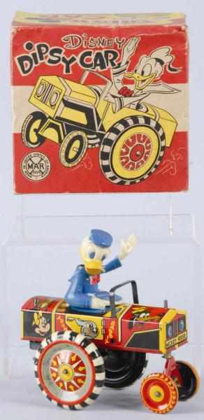 Appraisal: Tin Marx Disney Donald Duck Dipsy Car Wind-Up Toy Description