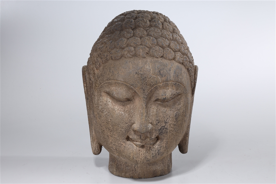 Appraisal: Chinese stone Buddha head x x approx