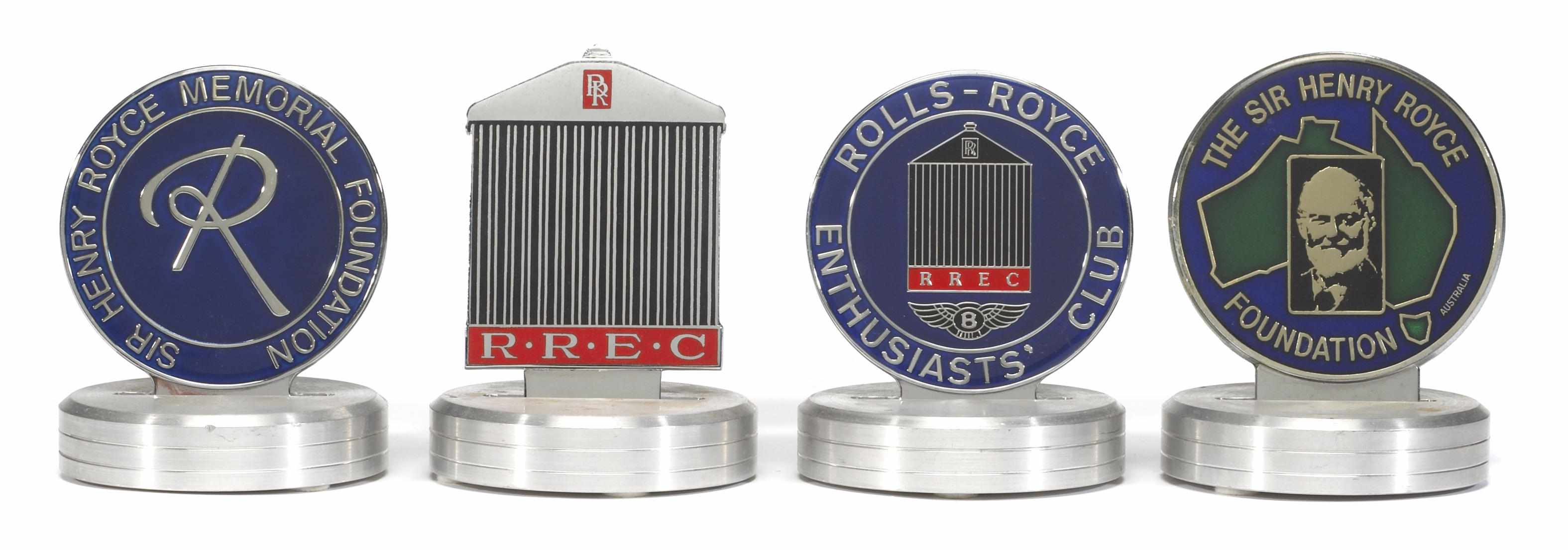 Appraisal: A pair of Sir Henry Royce foundation badges two limited