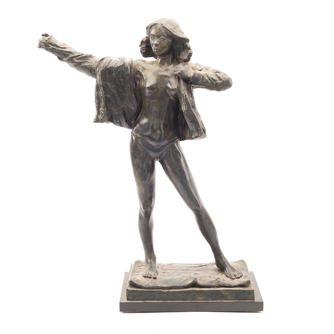 Appraisal: Joseph Sheppard Female Nude bronze Baltimore b Young female nude