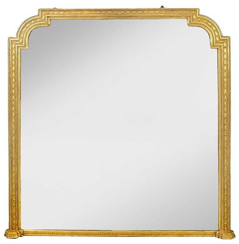 Appraisal: Louis XVI Style Carved and Gilt Wood Mirror French th