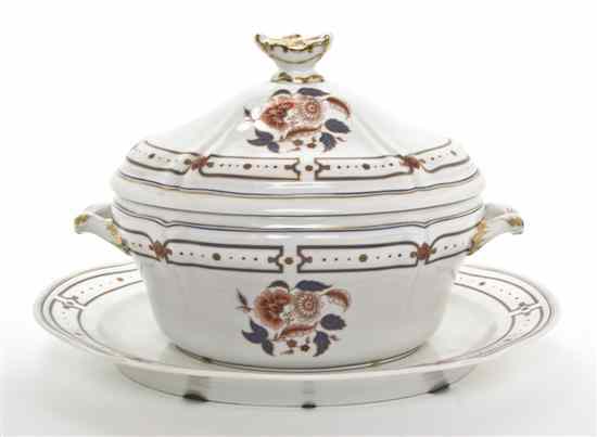 Appraisal: An Italian Porcelain Covered Tureen Richard Ginori having blue and