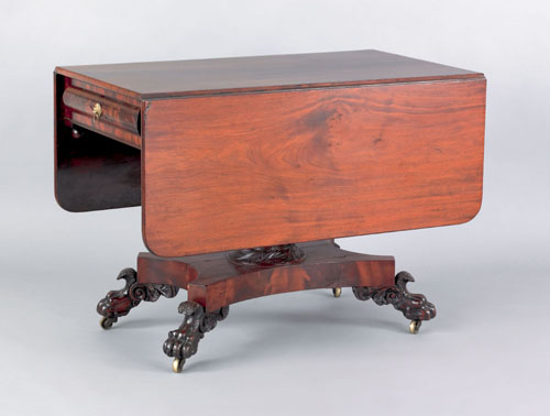 Appraisal: Philadelphia classical mahogany pembroke table ca bearing the label of