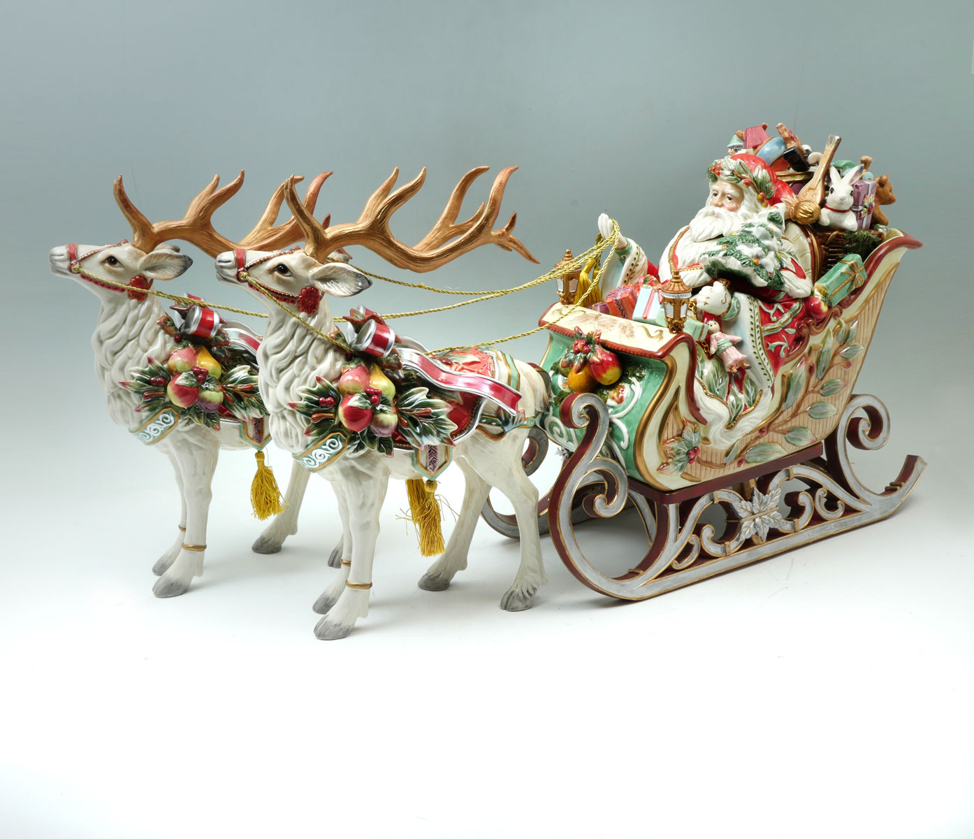 Appraisal: FITZ FLOYD ''ENCHANTED HOLIDAY'' SOUP TUREEN REINDEER Amazing Fitz Floyd