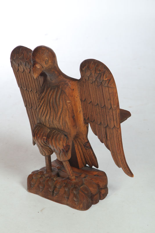 Appraisal: CARVED EAGLE LECTERN American early th century pine Folksy eagle