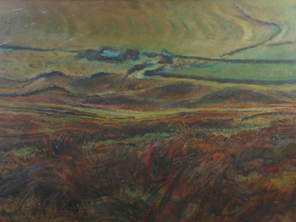 Appraisal: PETER SHAW Rochdale - OIL PAINTING ON CANVAS'Matley Moor' signed